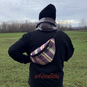 Színesgondolatok  XL nagy Övtáska, Táska & Tok, Övtáska, Varrás, MESKA