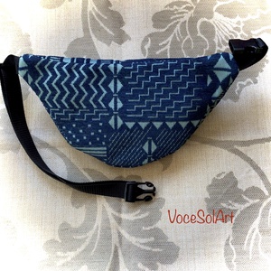 Tengerminták - Türkizkék XL nagy Övtáska - táska & tok - övtáska - Meska.hu