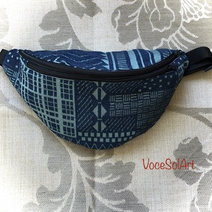 Tengerminták - Türkizkék XL nagy Övtáska - Meska.hu