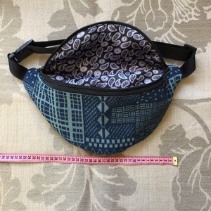 Tengerminták - Türkizkék XL nagy Övtáska - táska & tok - övtáska - Meska.hu