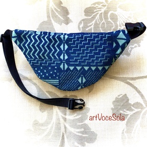 Tengerminták - Türkizkék XL nagy Övtáska - táska & tok - övtáska - Meska.hu