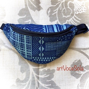 Tengerminták - Türkizkék XL nagy Övtáska - Meska.hu