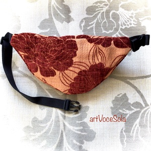 Pünkösdirózsa- Narancssárga  XL nagy Övtáska - táska & tok - övtáska - Meska.hu