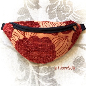 Pünkösdirózsa- Narancssárga  XL nagy Övtáska - Meska.hu