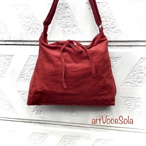 Terrakotta- Kordbársony Táska - táska & tok - kézitáska & válltáska - vállon átvethető táska - Meska.hu