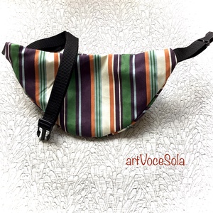 Kirándulás- csíkos Övtáska - táska & tok - övtáska - Meska.hu