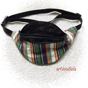Kirándulás- csíkos Övtáska - táska & tok - övtáska - Meska.hu