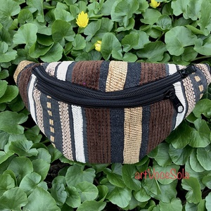 Csokoládé-csíkos övtáska, Táska & Tok, Övtáska, Varrás, MESKA