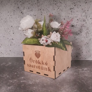 Örökké szeretünk / Örökké szeretlek fa virág kaspó - otthon & életmód - dekoráció - virágdísz és tartó - virágtartó - Meska.hu