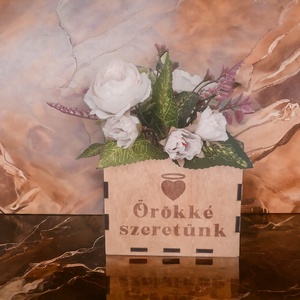 Örökké szeretünk / Örökké szeretlek fa virág kaspó - otthon & életmód - dekoráció - virágdísz és tartó - virágtartó - Meska.hu