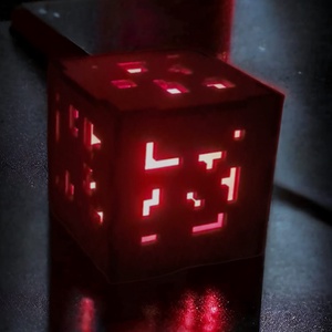 Minecraft Red Stone lámpa (9x9 cm) - otthon & életmód - lámpa - hangulatlámpa - Meska.hu