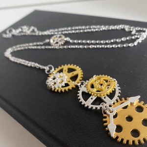 Steampunk nyaklánc és medál, hosszú - Meska.hu