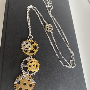 Steampunk nyaklánc és medál, hosszú - ékszer - nyaklánc - medálos nyaklánc - Meska.hu