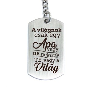 A világnak csak egy apa vagy acél medálos kulcstartó, Táska & Tok, Kulcstartó & Táskadísz, Kulcstartó, , MESKA