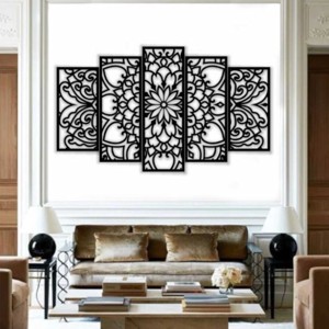 Mandala falikép fából , 5 részes, Otthon & Életmód, Dekoráció, Spiritualitás, Mandala, , MESKA