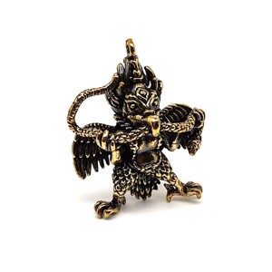 Sárgaréz medál Garuda hindu istenség 3,5x4cm, Ékszer, Nyaklánc, Medál, , MESKA