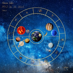 Astropic - hiteles asztrológiai születési ábra művészi kivitelben, Művészet, Grafika & Illusztráció, Digitális, Fotó, grafika, rajz, illusztráció, MESKA