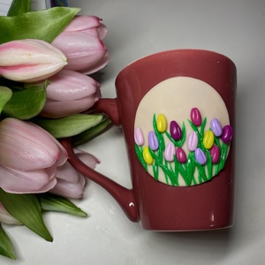 Tulipános bögre - Meska.hu Tulipános bögre - Meska.hu