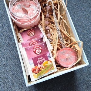 Ajándék box - szójagyertya könyvjelzővel  - otthon & életmód - gyertya, illat, aroma - gyertya - Meska.hu