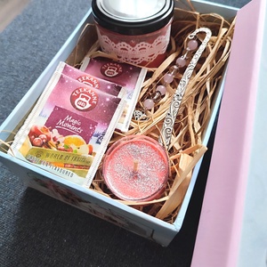 Ajándék box - szójagyertya könyvjelzővel  - otthon & életmód - gyertya, illat, aroma - gyertya - Meska.hu
