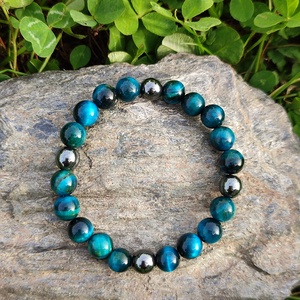 Kék tigrisszem - hematit ásványkarkötő - ékszer - karkötő - ásványkarkötő - Meska.hu