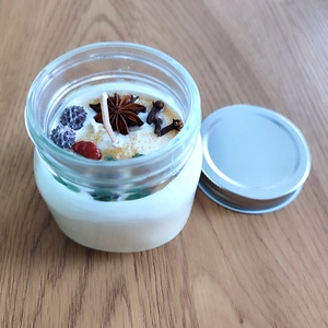 Karácsonyi illatgyertya ásványokkal - karácsony - karácsonyi lakásdekoráció - karácsonyi illatgyertya, mécses - Meska.hu