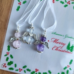 Karácsonyi ásvány angyalka dísz csomag, 3 db ásvány angyal - karácsony - karácsonyi lakásdekoráció - karácsonyfadíszek - Meska.hu