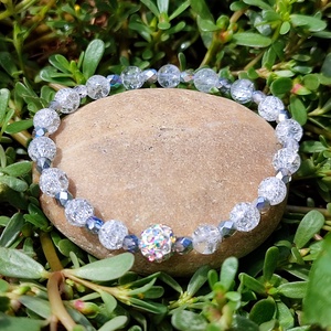 Hegyikristály ásványkarkötő - Meska.hu