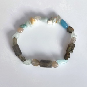 Labradorit - akvamarin - amazonit ásványkarkötő - ékszer - karkötő - ásványkarkötő - Meska.hu