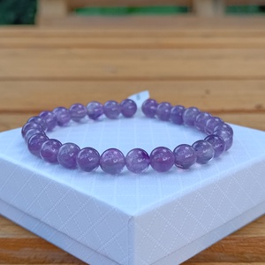 Ametiszt Ásvány Karkötő, Ékszer, Karkötő, Ásványkarkötő, Gyöngyfűzés, gyöngyhímzés, MESKA