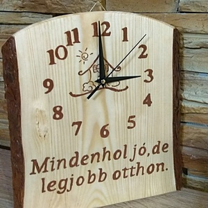 Mindenhol jó,de legjobb otthon falióra  - otthon & életmód - dekoráció - fali és függő dekoráció - falióra & óra - Meska.hu