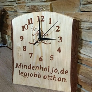 Mindenhol jó,de legjobb otthon falióra  - otthon & életmód - dekoráció - fali és függő dekoráció - falióra & óra - Meska.hu