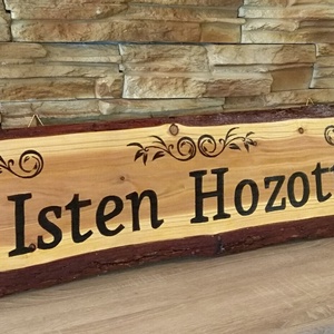 90 cm-es Isten Hozott üdvözlő tábla  - otthon & életmód - ház & kert - isten hozott tábla - Meska.hu