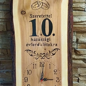 Házassági évforduló alkalmából falióra és kulcstartó szettben - otthon & életmód - dekoráció - fali és függő dekoráció - falióra & óra - Meska.hu