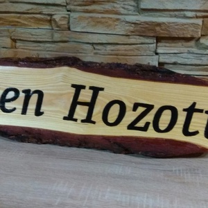 80 cm-es Isten hozott üdvözlő tábla vörösfenyőn  - otthon & életmód - ház & kert - isten hozott tábla - Meska.hu