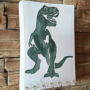 Dínós fali akasztós tároló  - otthon & életmód - tárolás & rendszerezés - fali tároló - Meska.hu