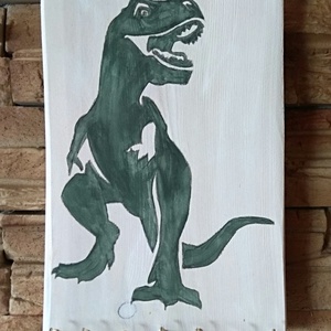 Dínós fali akasztós tároló  - otthon & életmód - tárolás & rendszerezés - fali tároló - Meska.hu