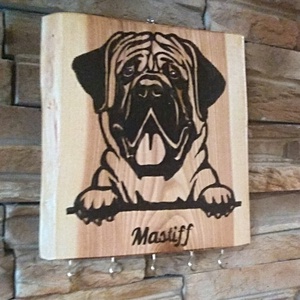 Mastiff fali kulcstartó  - otthon & életmód - dekoráció - fali és függő dekoráció - fali kulcstartó - Meska.hu
