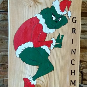 Merry Grinchmas fatábla  - Meska.hu