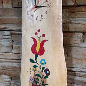 45 cm hosszú Matyó mintás kézműves falióra  - otthon & életmód - dekoráció - fali és függő dekoráció - falióra & óra - Meska.hu