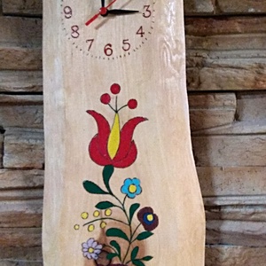 45 cm hosszú Matyó mintás kézműves falióra  - otthon & életmód - dekoráció - fali és függő dekoráció - falióra & óra - Meska.hu