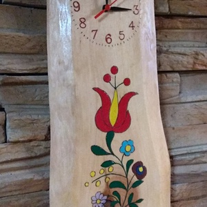 45 cm hosszú Matyó mintás kézműves falióra  - otthon & életmód - dekoráció - fali és függő dekoráció - falióra & óra - Meska.hu