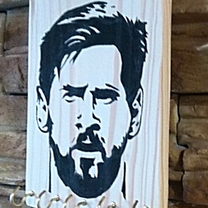 Messi fali akasztós tároló  - otthon & életmód - dekoráció - fali és függő dekoráció - fali kulcstartó - Meska.hu