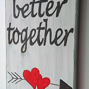 Valentin napi vintage stílusú  tábla  - otthon & életmód - dekoráció - kép & falikép - 3d képek - Meska.hu