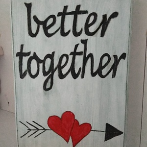 Valentin napi vintage stílusú  tábla  - otthon & életmód - dekoráció - kép & falikép - 3d képek - Meska.hu