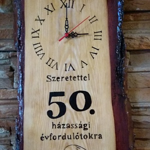 Falióra 50.házassági évforduló alkalmából  - otthon & életmód - dekoráció - fali és függő dekoráció - falióra & óra - Meska.hu