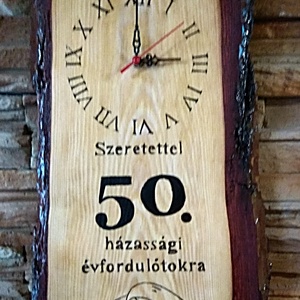 Falióra 50.házassági évforduló alkalmából  - otthon & életmód - dekoráció - fali és függő dekoráció - falióra & óra - Meska.hu