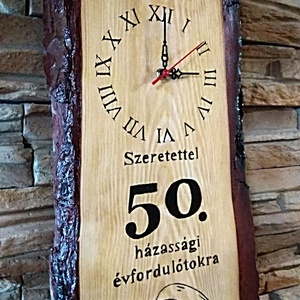 Falióra 50.házassági évforduló alkalmából  - otthon & életmód - dekoráció - fali és függő dekoráció - falióra & óra - Meska.hu