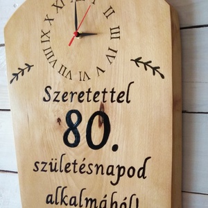 Hatalmas bükk falióra 80.születésnap alkalmából  - otthon & életmód - dekoráció - fali és függő dekoráció - falióra & óra - Meska.hu
