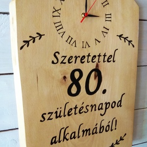 Hatalmas bükk falióra 80.születésnap alkalmából  - otthon & életmód - dekoráció - fali és függő dekoráció - falióra & óra - Meska.hu